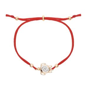 золотой браслет с фианитами