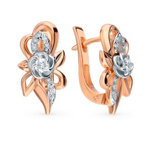 золотые серьги с бриллиантами