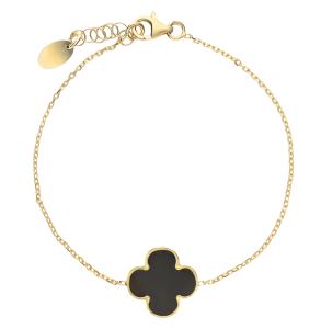 золотой браслет с ониксом