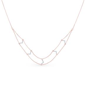 золотое колье с фианитами