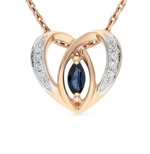 золотая подвеска с сапфирами и бриллиантами