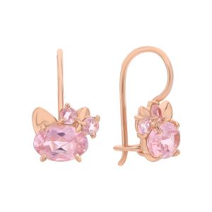 золотые серьги с морганитами