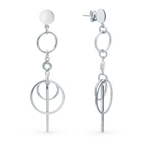 серебряные серьги с фианитами