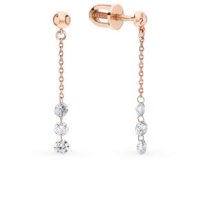 золотые серьги с бриллиантами