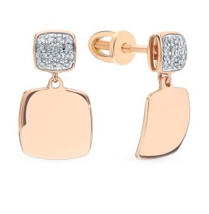 золотые серьги с бриллиантами