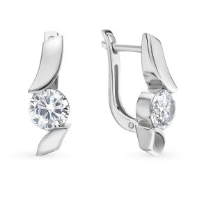 серебряные серьги с фианитами