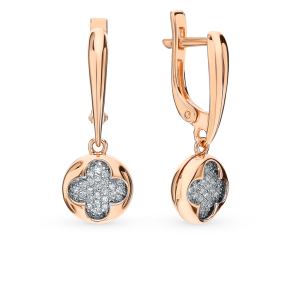 золотые серьги с бриллиантами