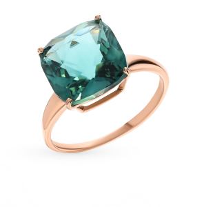 золотое кольцо с кварцем