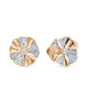 золотые серьги с бриллиантами