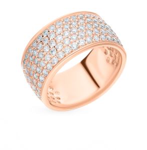 золотое кольцо с фианитами