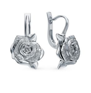 золотые серьги с бриллиантами