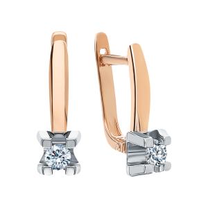 Золотые серьги «Бриллианты Якутии»