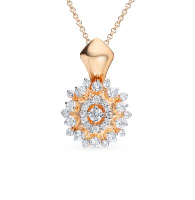 Золотая подвеска с фианитами