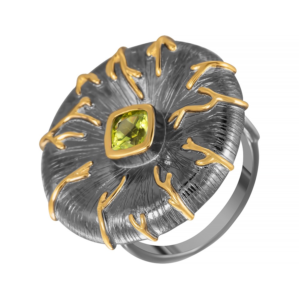 Серебряное кольцо с перидотами в Екатеринбурге