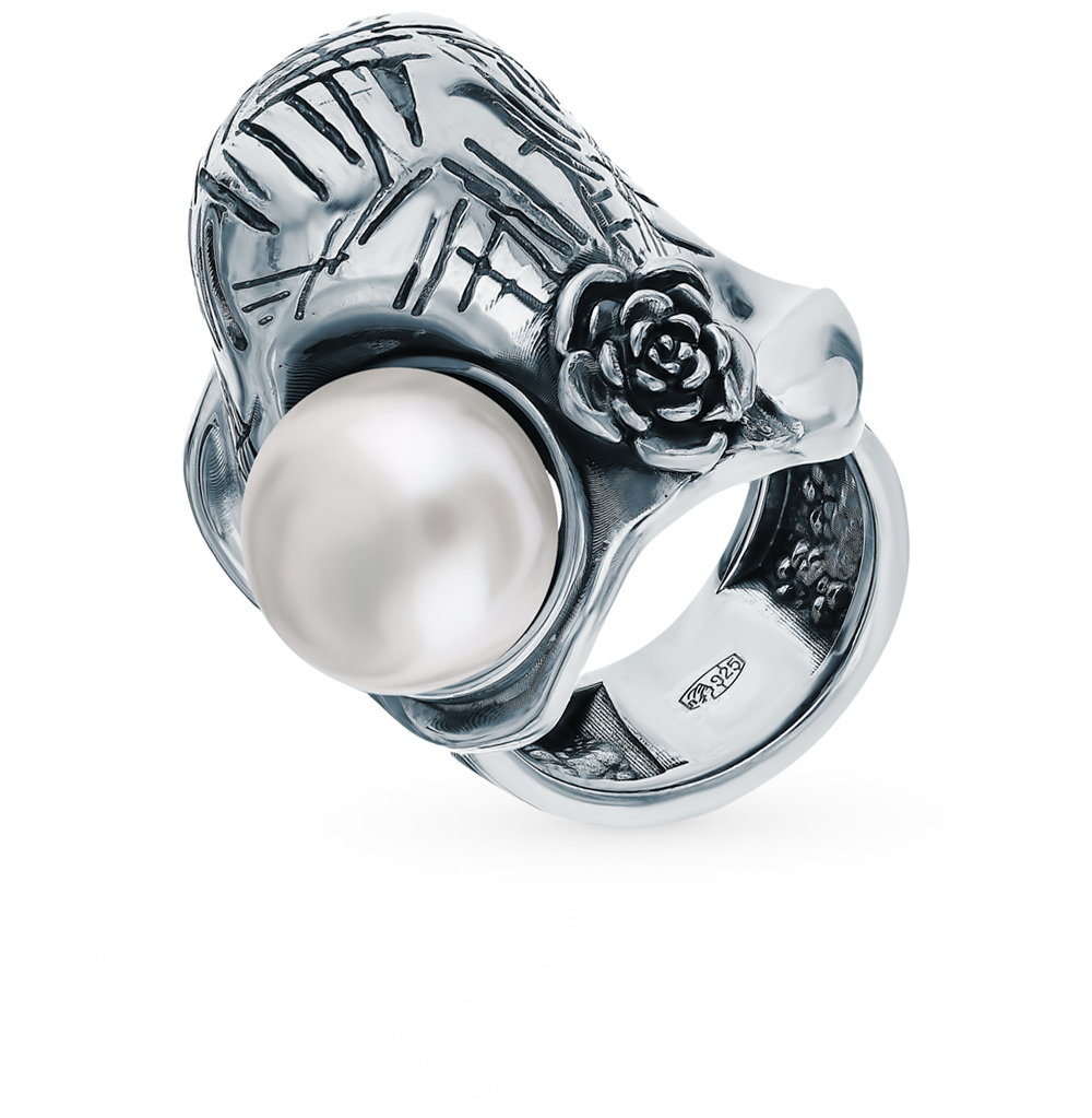 Серебряное кольцо с жемчугом в Новосибирске
