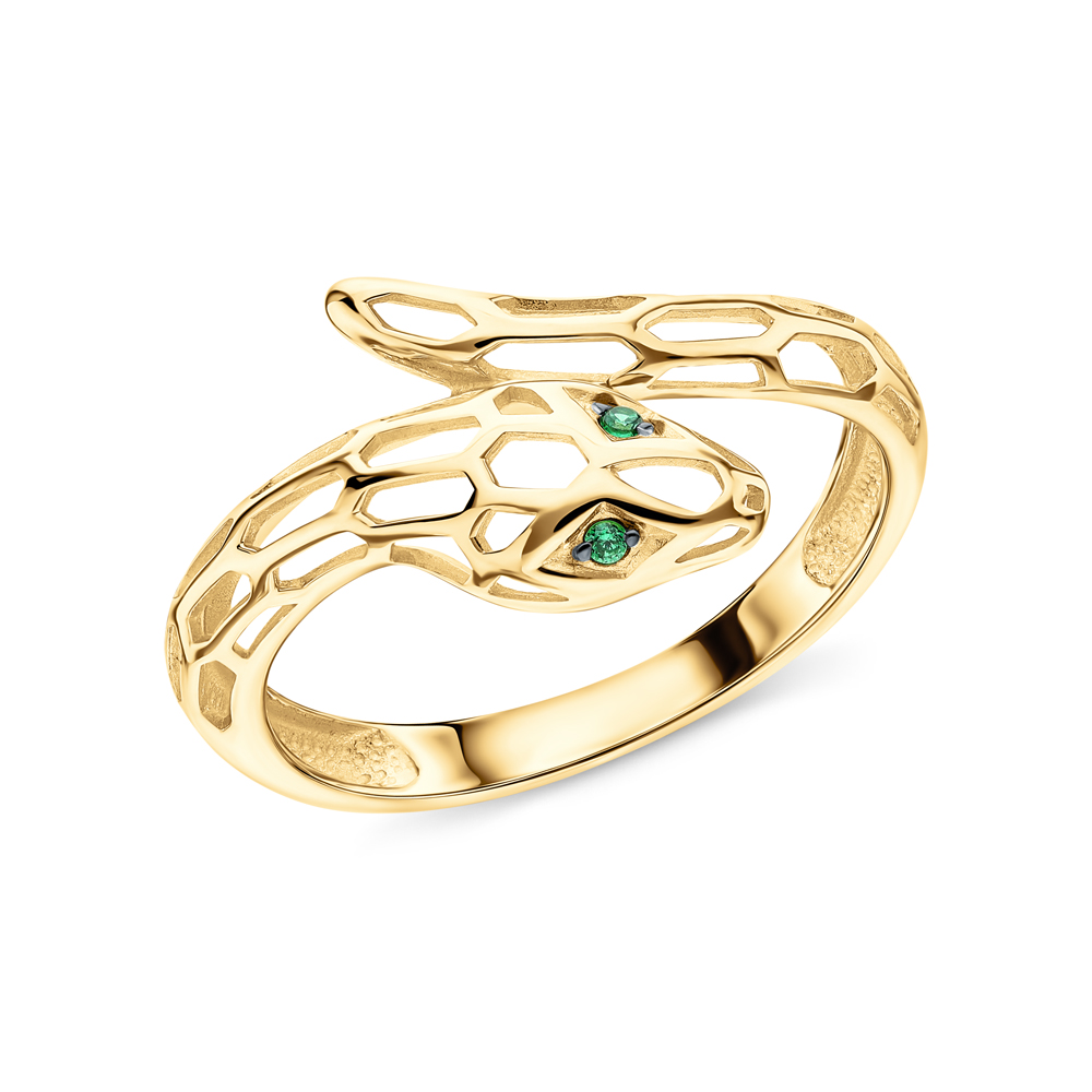 Золотое кольцо с фианитами в Екатеринбурге