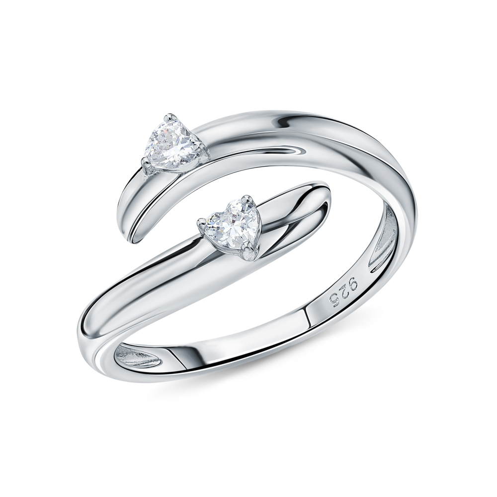 Серебряное кольцо с фианитами в Новосибирск