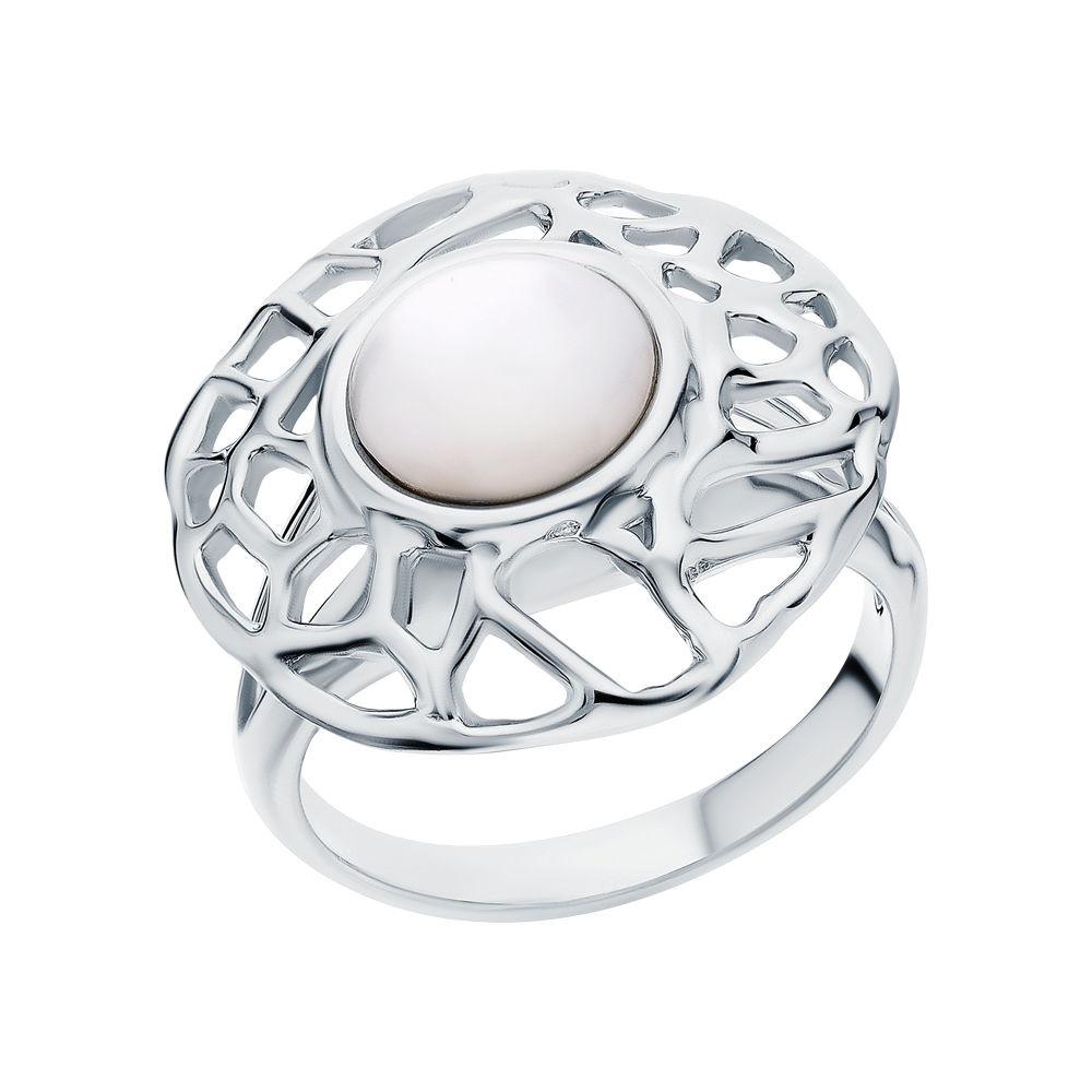 Серебряное кольцо с перламутром в Екатеринбурге