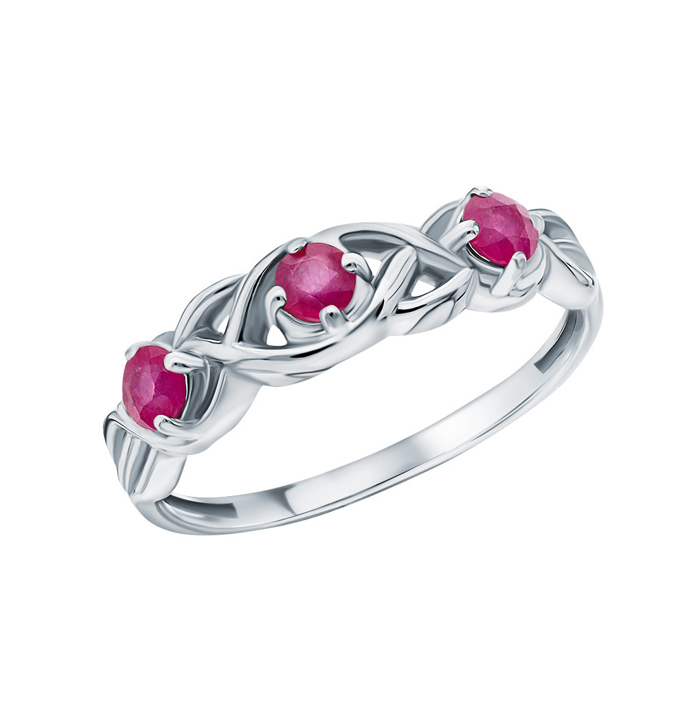 Фото «Серебряное кольцо с природными рубинами»