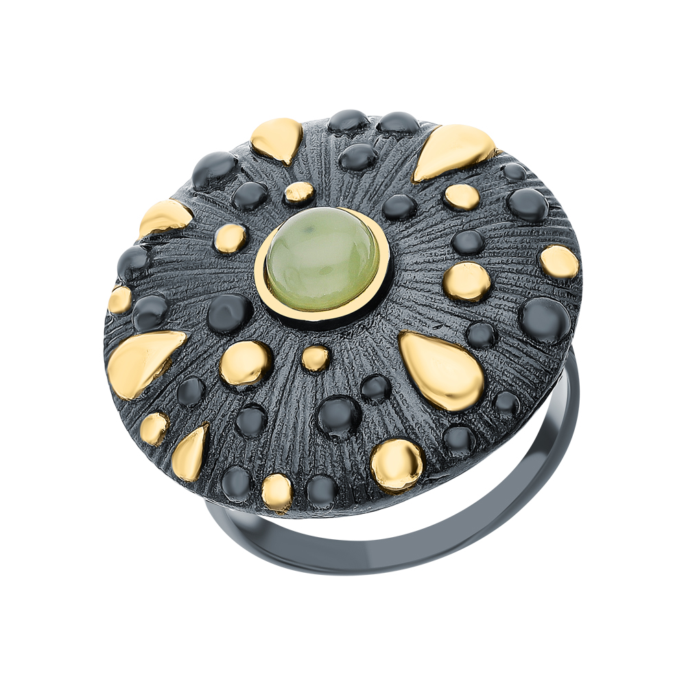 Серебряное кольцо с нефритом в Самаре