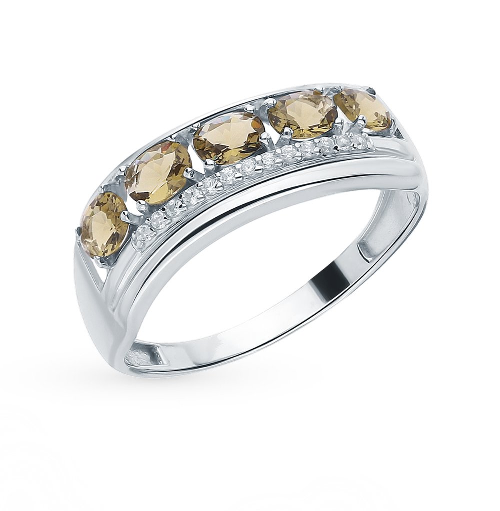 Серебряное кольцо с фианитами и ювелирными кристаллами в Нижнем Новгороде