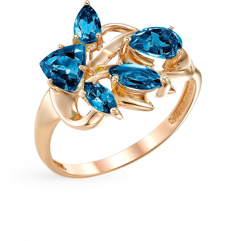 Золотое кольцо с топазами в Санкт-Петербурге