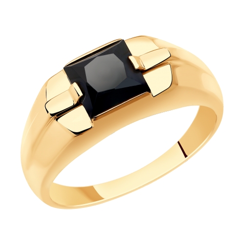 Золотое кольцо с ониксом SOKOLOV 715777 в Новосибирске