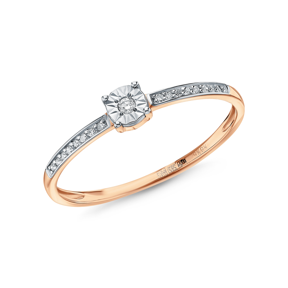 Золотое кольцо с бриллиантами природными в Санкт-Петербурге