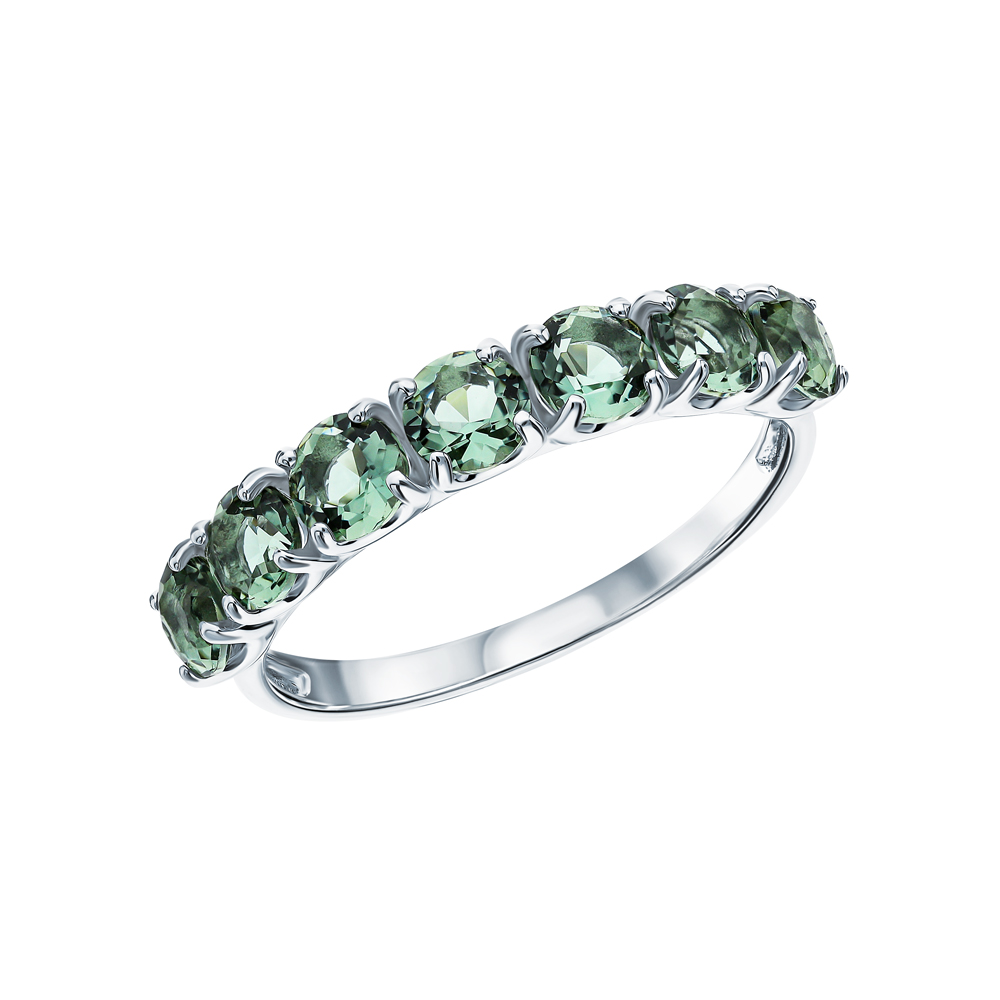 Фото «Серебряное кольцо с празиолитами»
