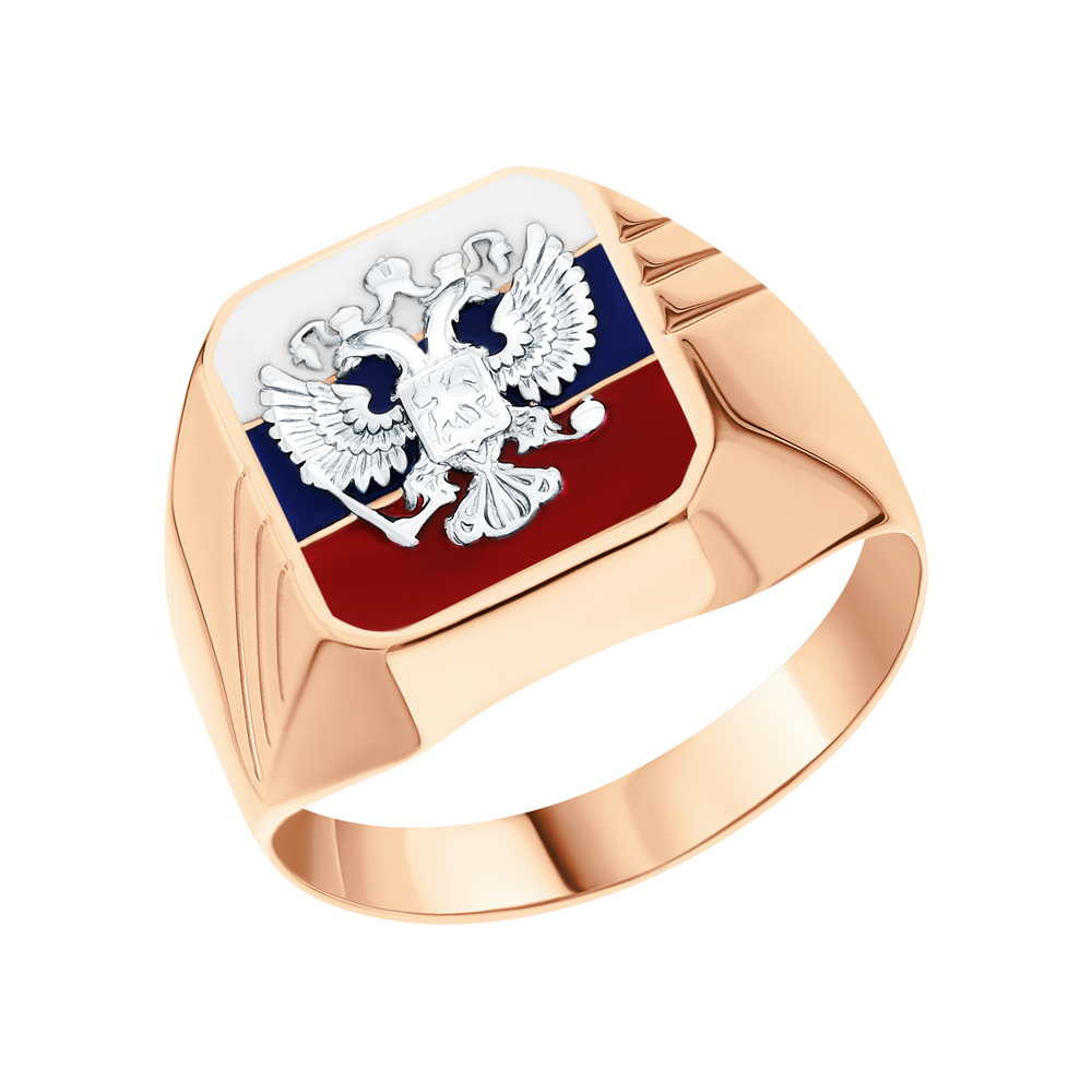 Золотое кольцо с эмалью в Екатеринбурге