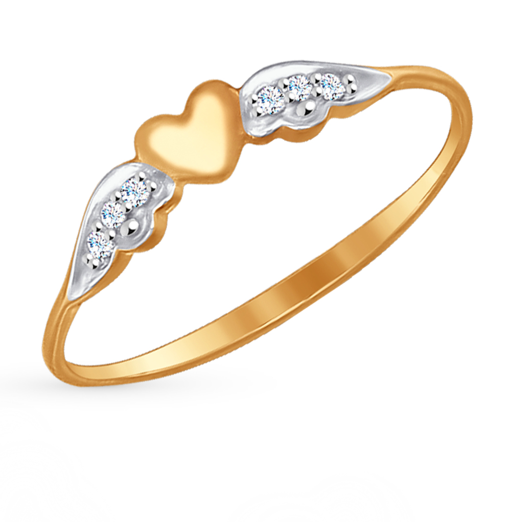 Золотое кольцо с фианитами SOKOLOV 017168* в Самаре