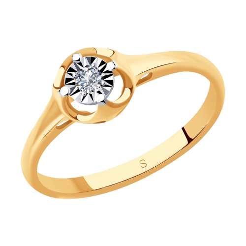 Золотое кольцо с бриллиантами SOKOLOV 1011076 в Краснодаре