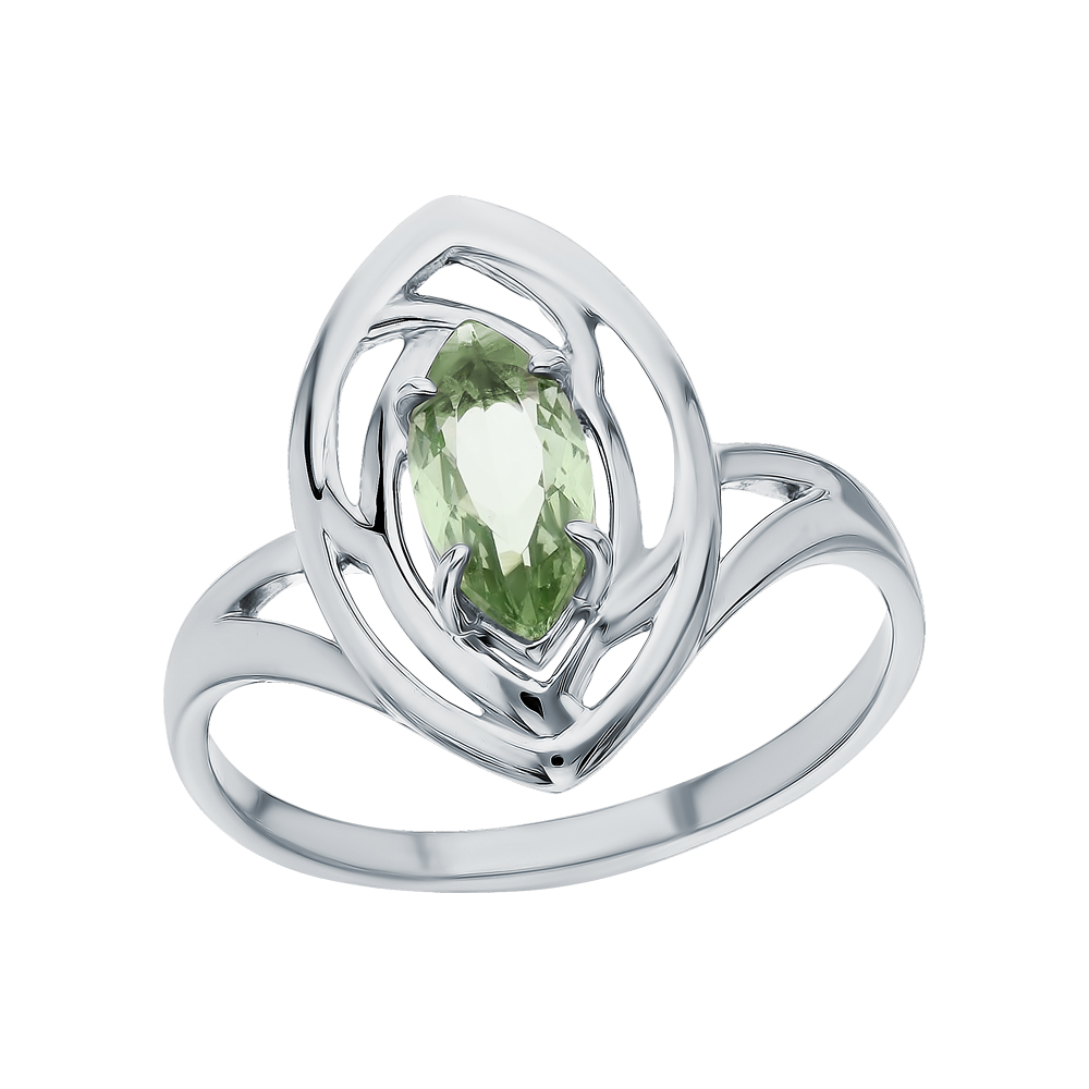 Серебряное кольцо с празиолит в Самаре