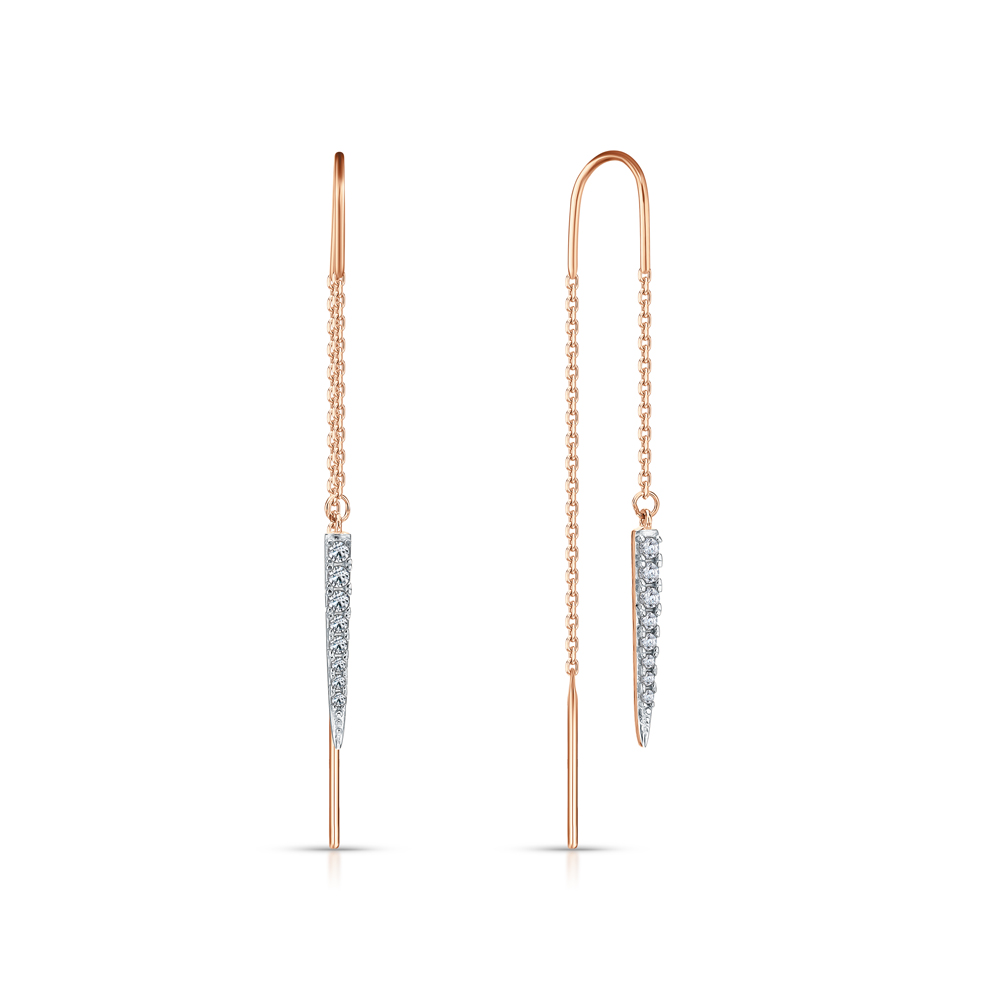 Фото «Золотые серьги с фианитами»