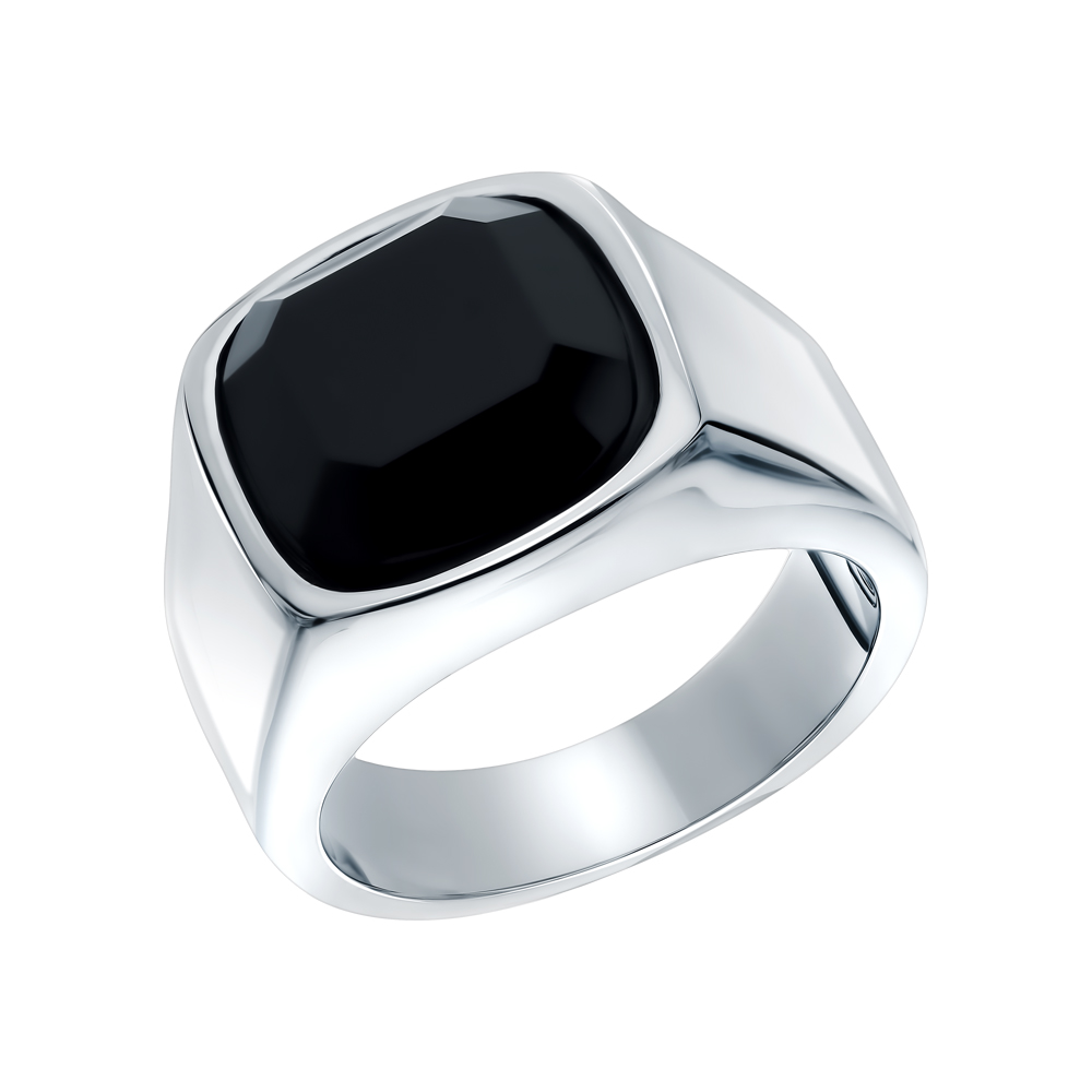 Фото «Стальное кольцо с агатом»
