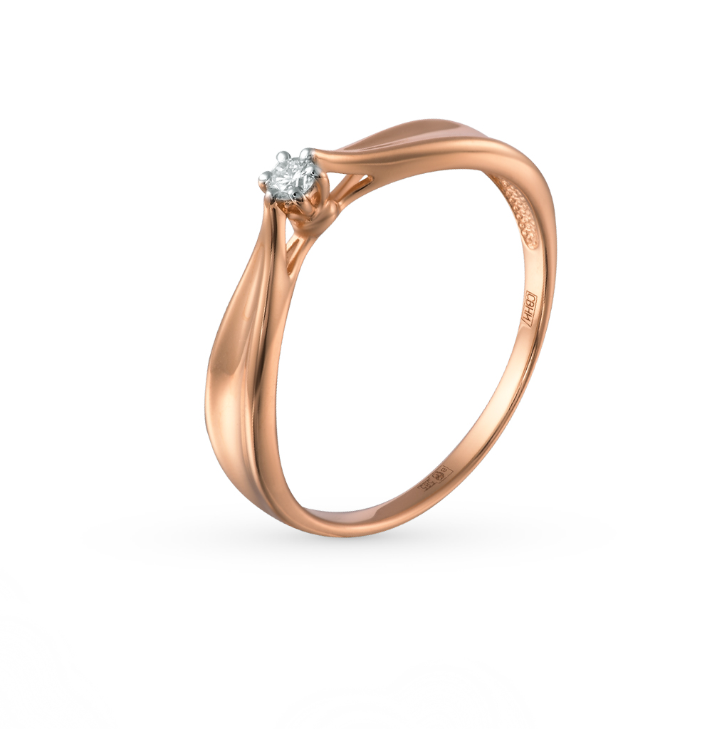 Фото «Золотое кольцо с бриллиантами SOKOLOV 1011439»