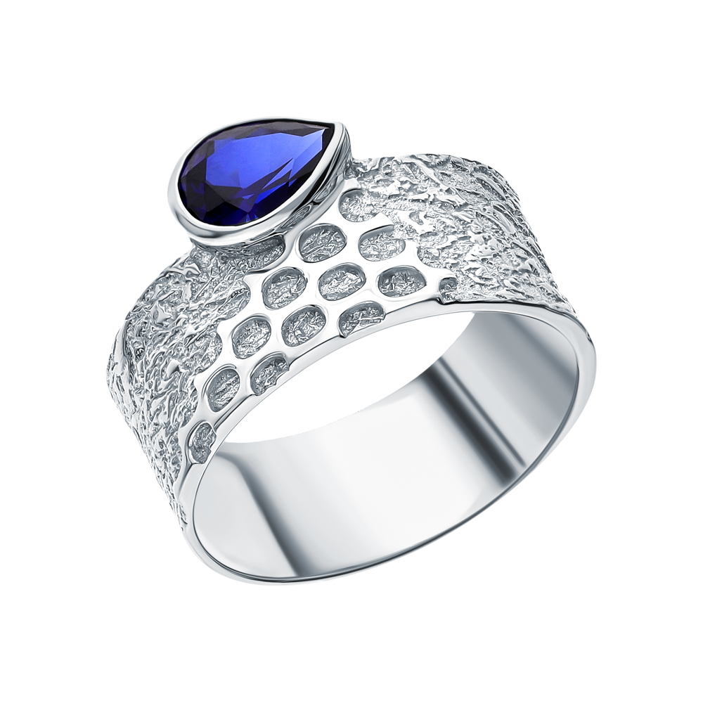 Серебряное кольцо с сапфирами в Краснодаре