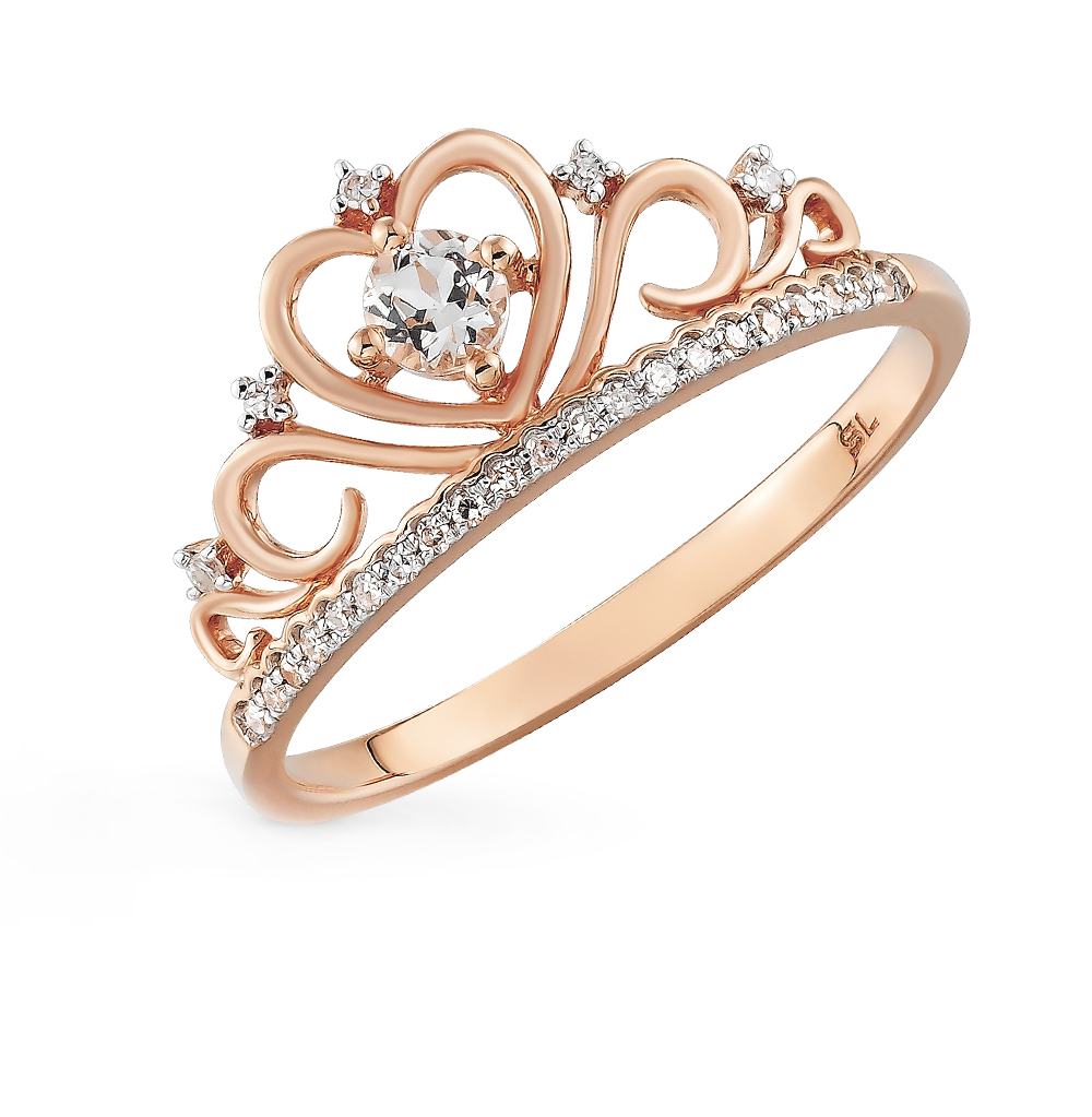 Золотое кольцо с топазами и бриллиантами в Нижнем Новгороде