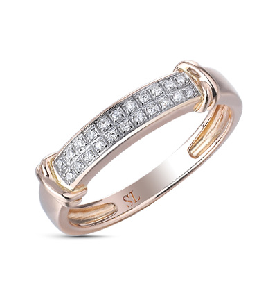 золотое кольцо с бриллиантами