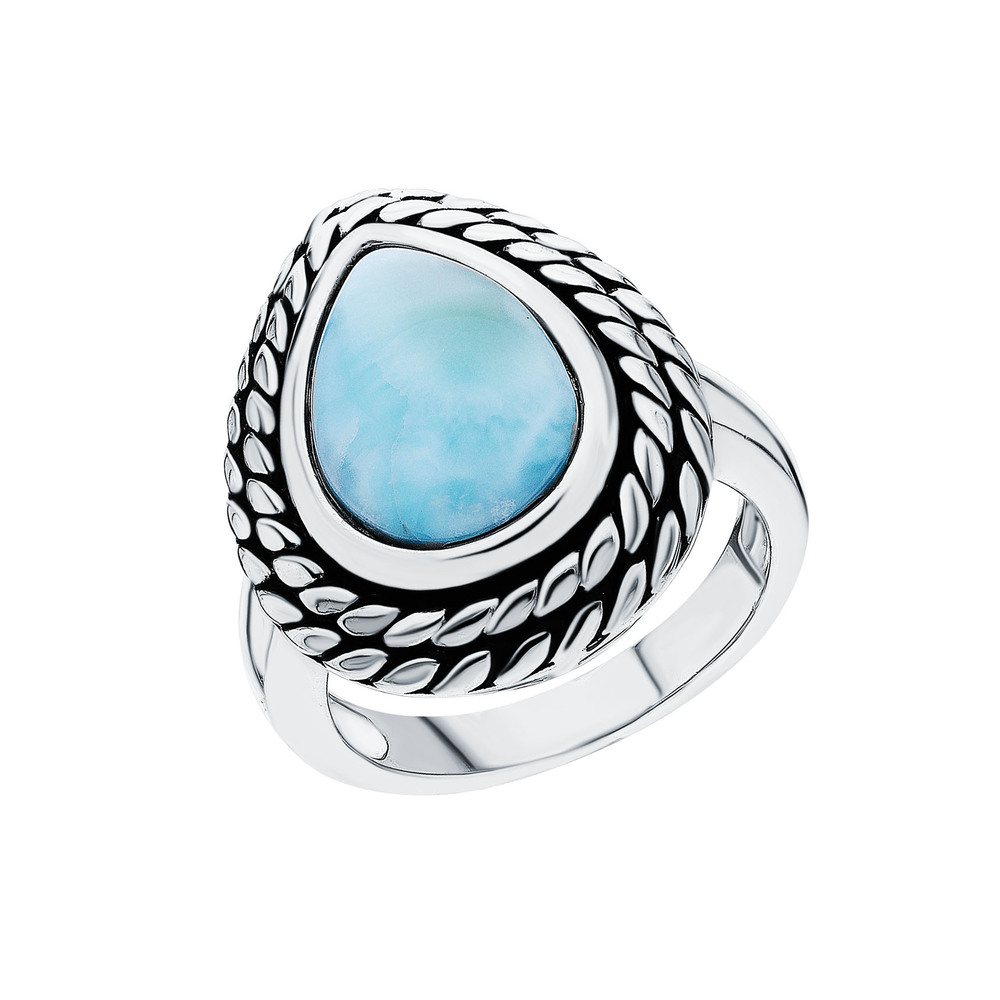 Серебряное кольцо с ларимаром в Краснодаре