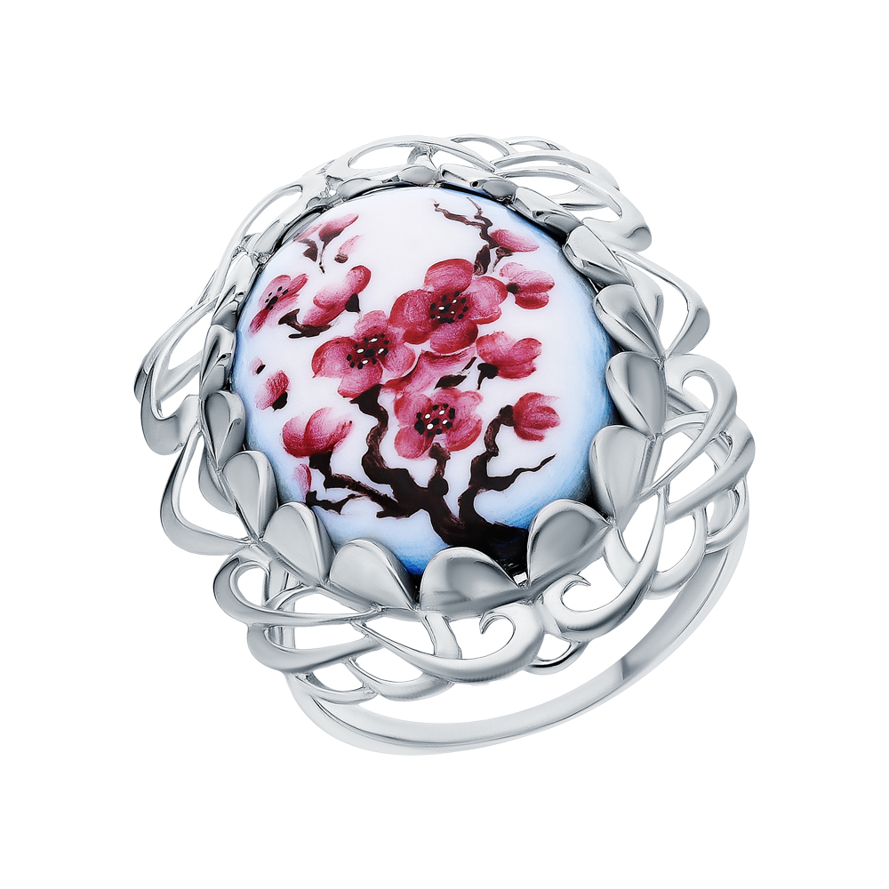 Серебряное кольцо с финифтью в Самаре