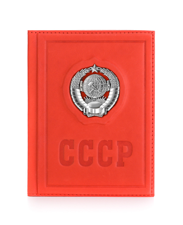 Кожаная обложка для документов с серебряной вставкой в Ростовe-на-Дону