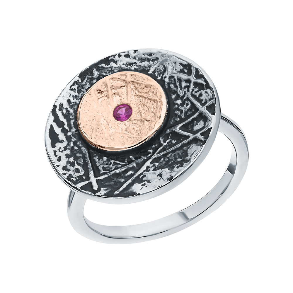Серебряное кольцо с корундом в Екатеринбурге