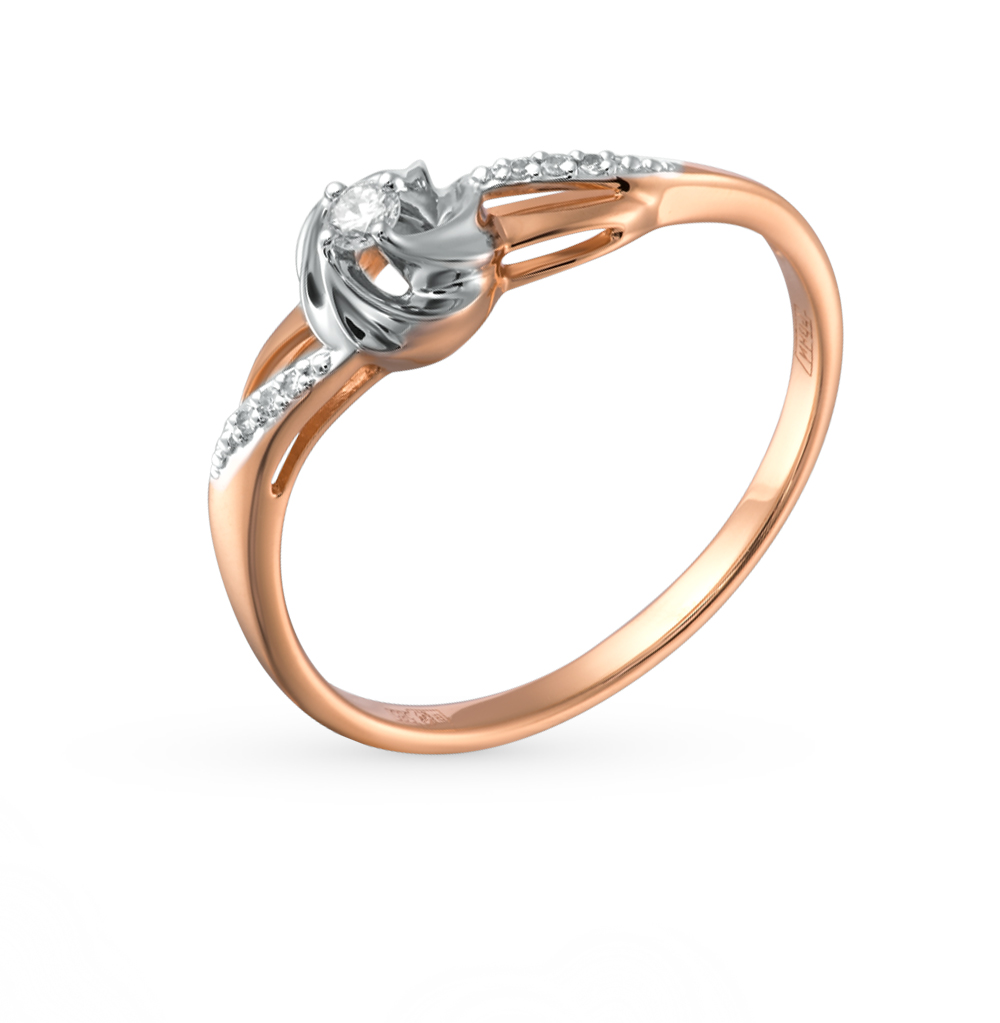 Фото «Золотое кольцо с бриллиантами SOKOLOV 1011417»