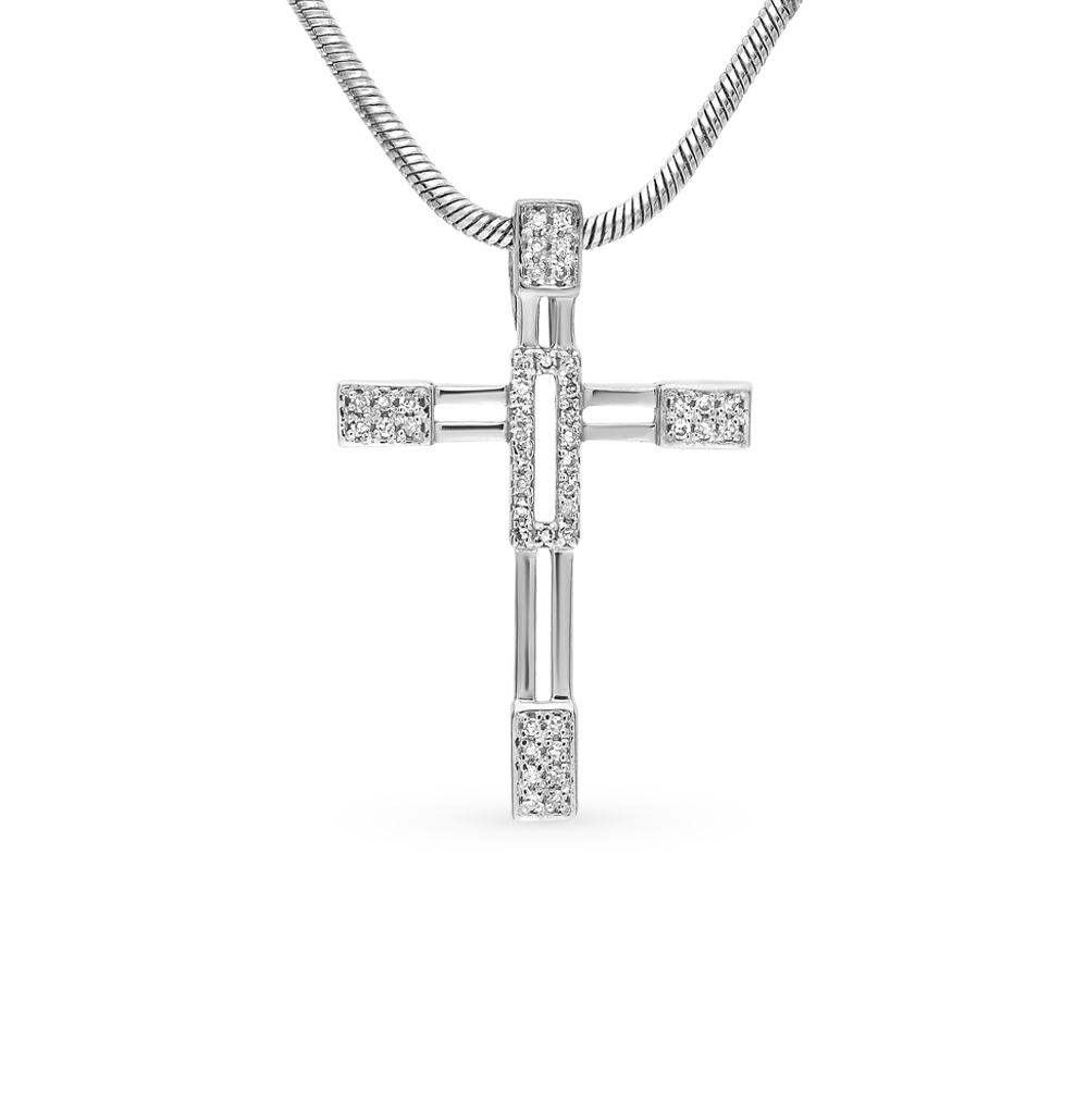 Золотой крест-подвеска с бриллиантами в Краснодаре