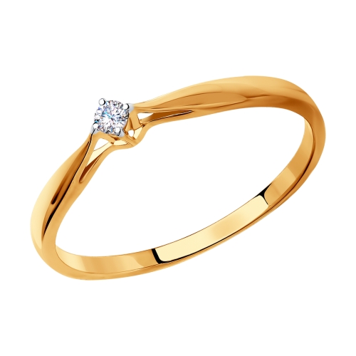 Золотое кольцо с бриллиантами SOKOLOV 1011497 в Екатеринбурге