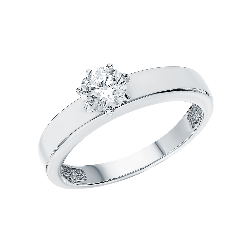 Фото «Серебряное кольцо с эмалью и фианитами swarovski»