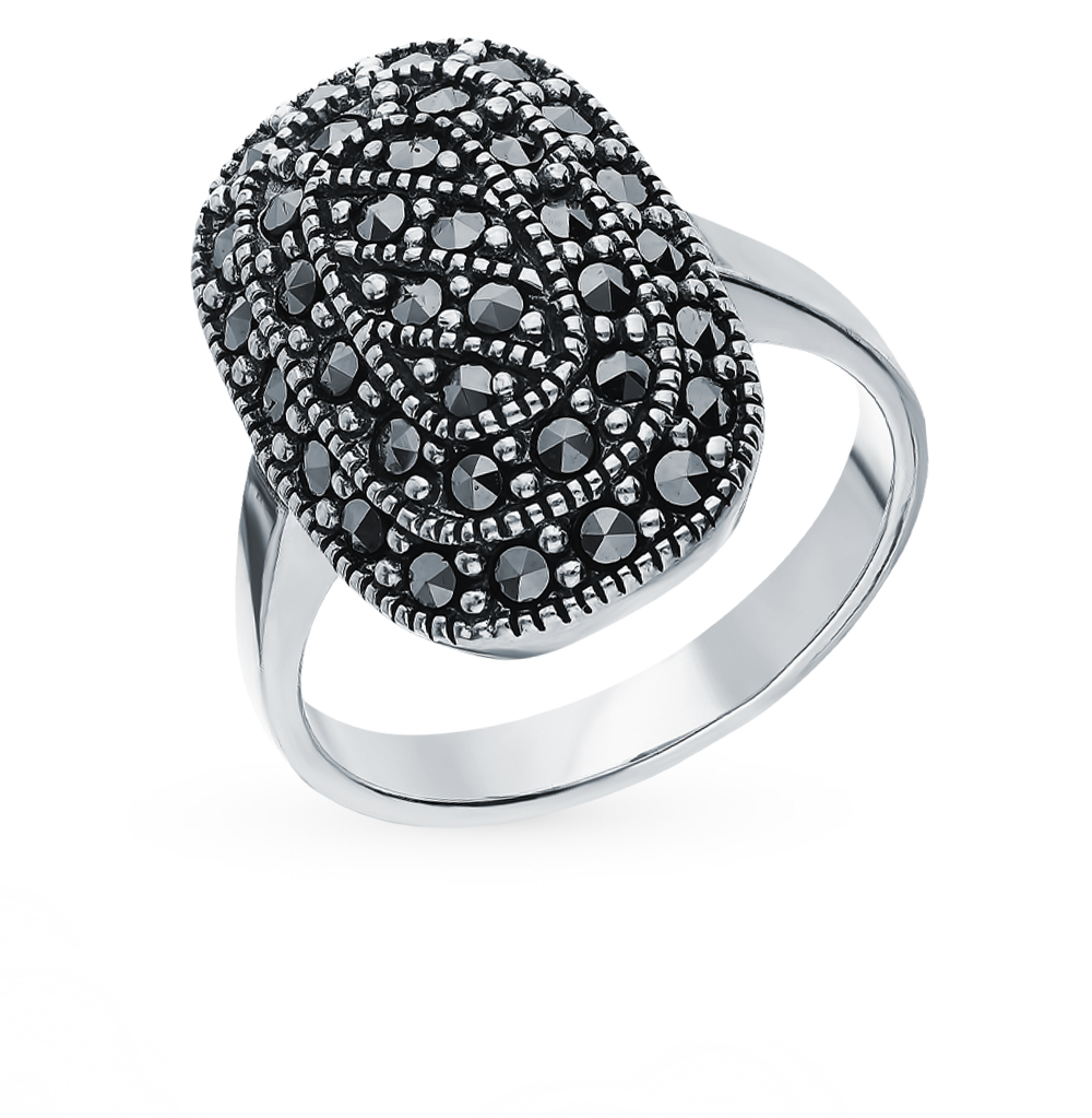 Серебряное кольцо с марказитами в Екатеринбурге