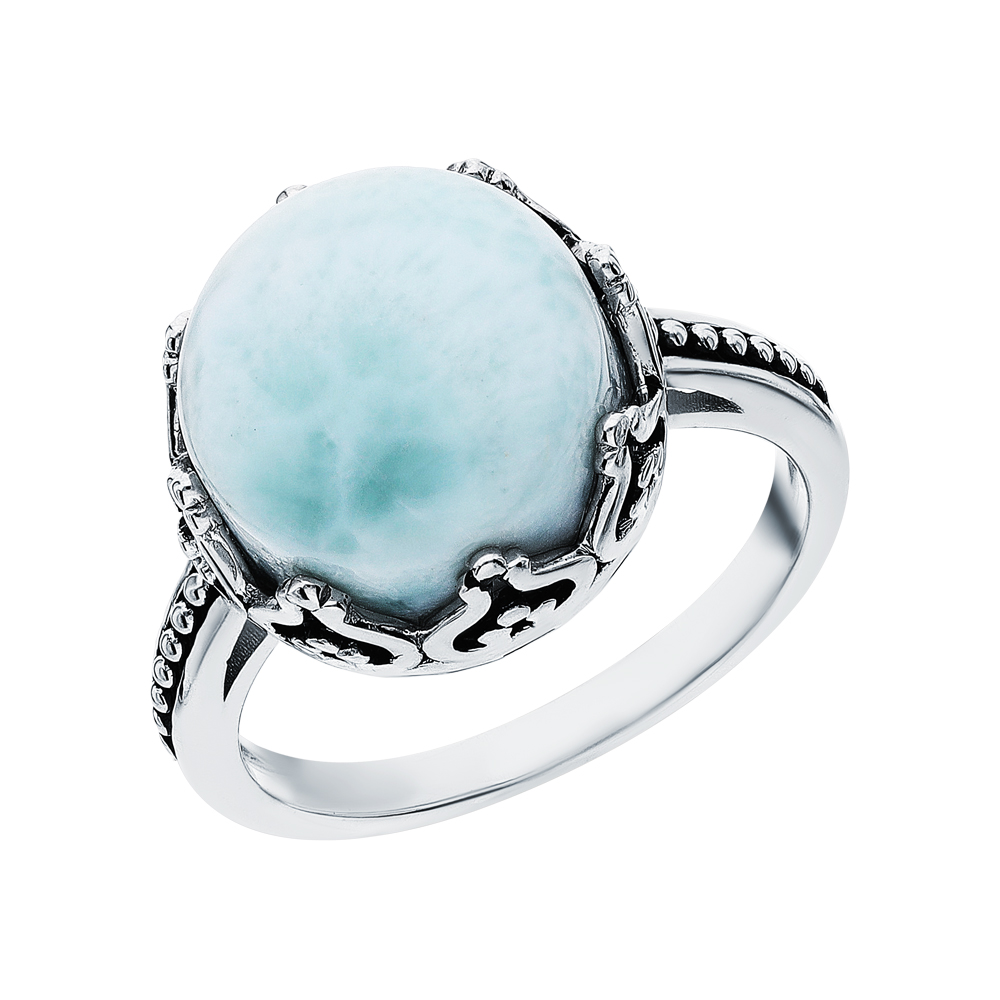 Фото «Серебряное кольцо с ларимаром»