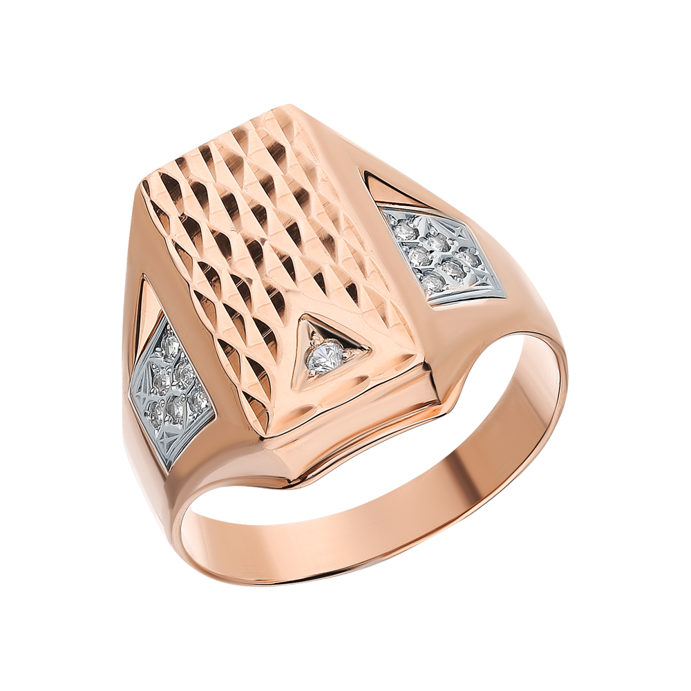Золотое кольцо с кубическим цирконием в Самаре